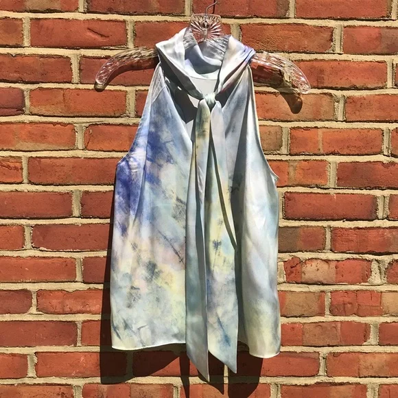 Revolve Generation Love Kaylee Printed Silk Blouse - Picture 15 of 16